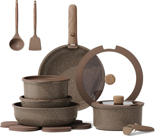 CAROTE 17-Pc Nonstick Cookware Set