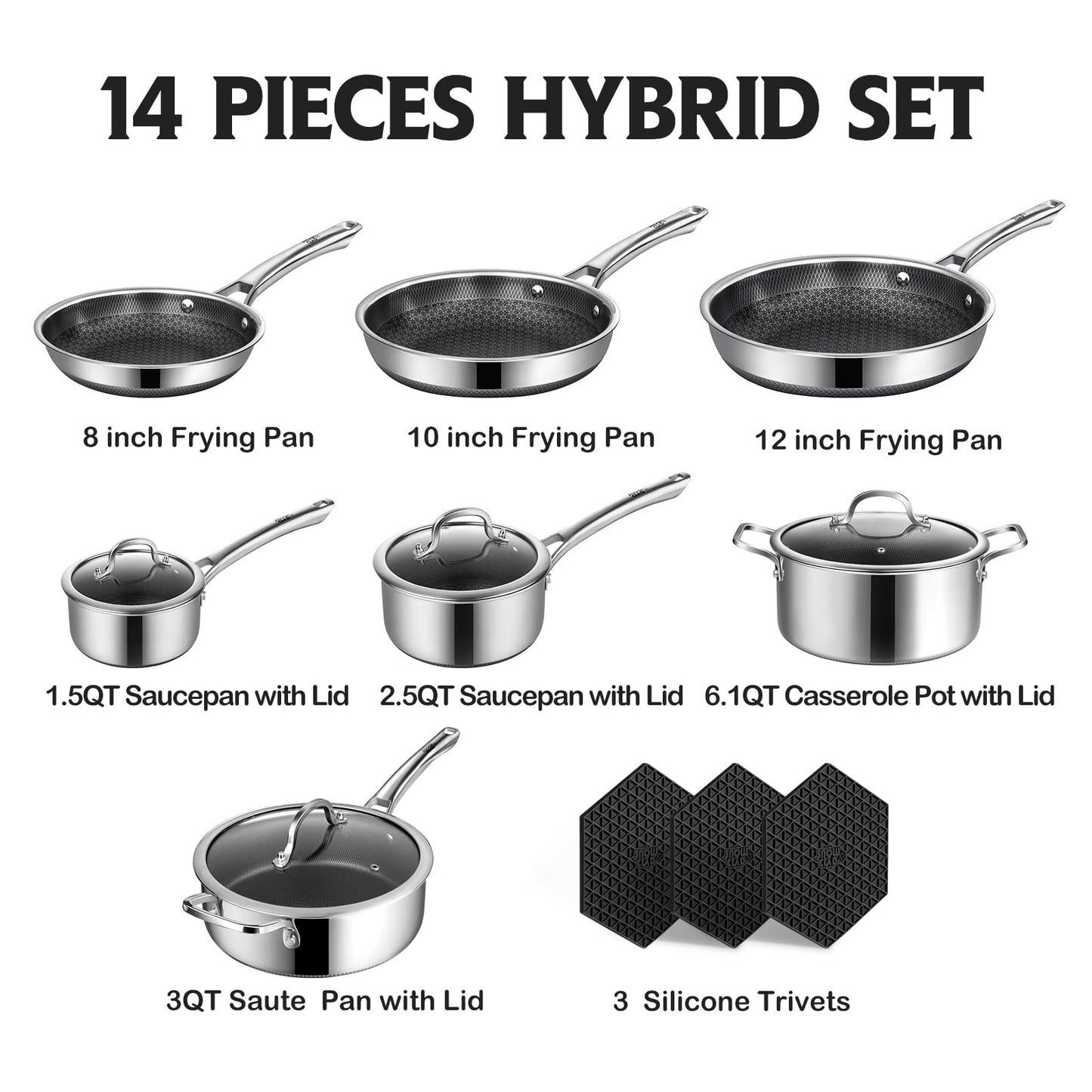 SNOWCLAD 14-Pc Cookware Set
