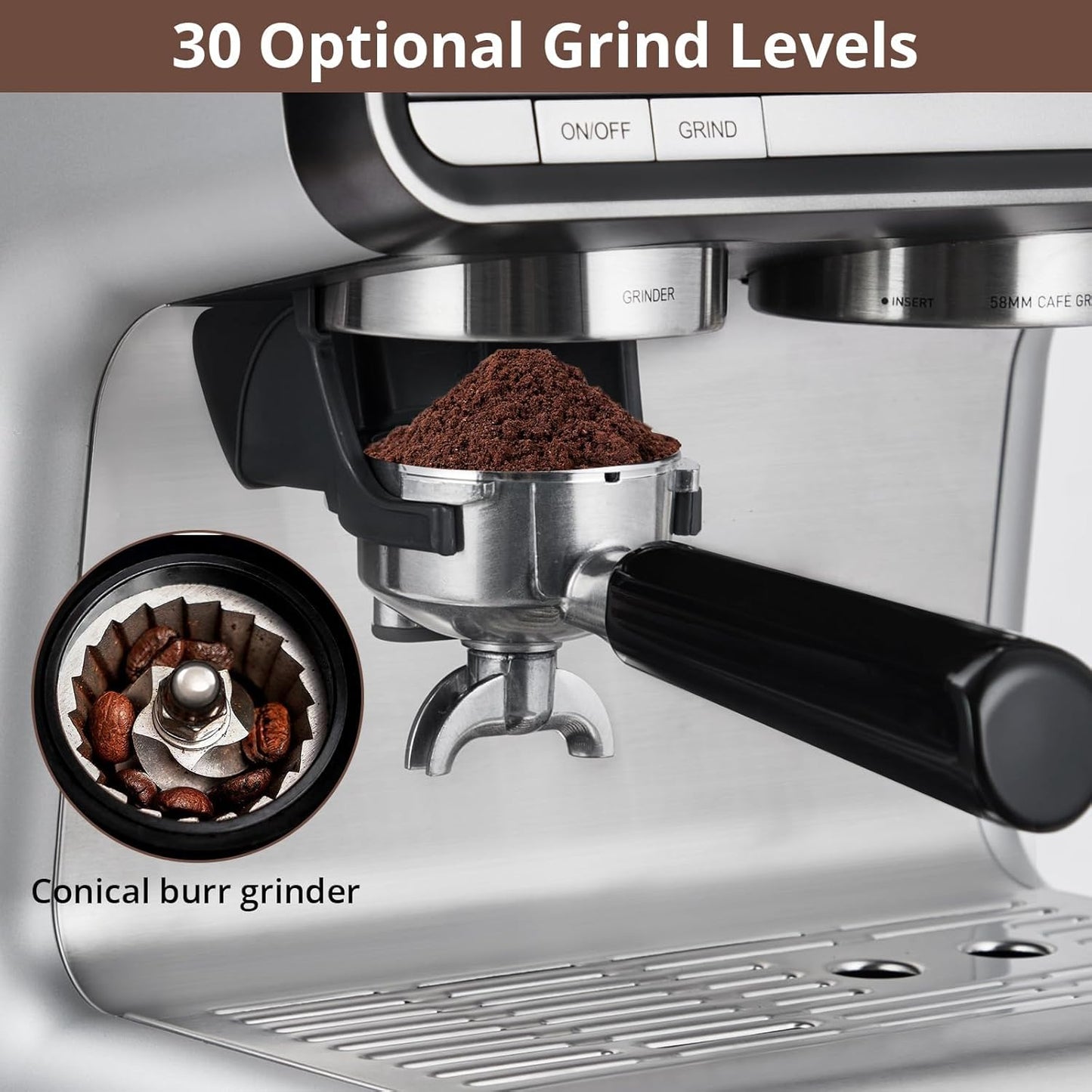 Garvee Espresso Machine – Silver