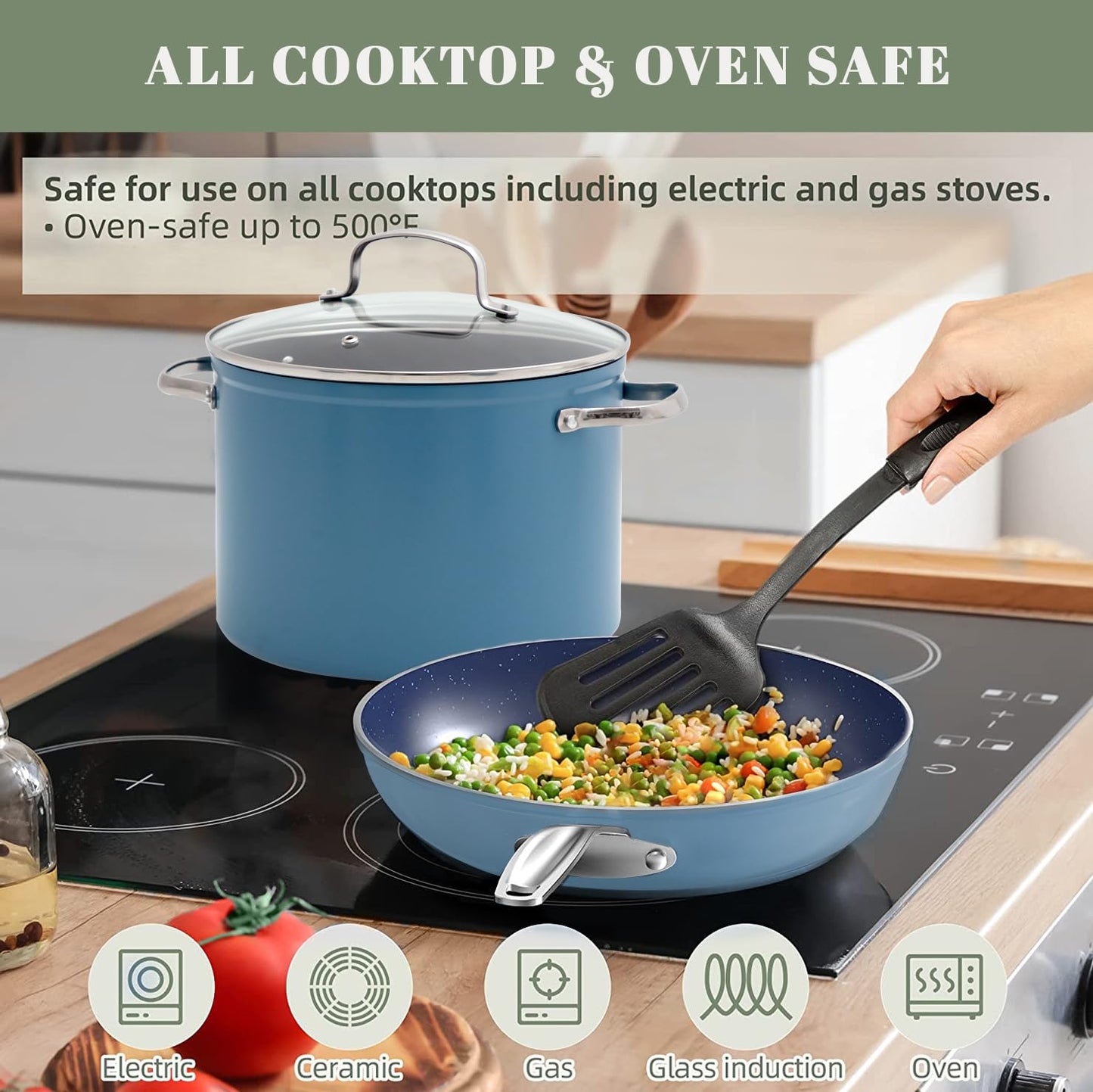 Nuwave 3-Pc Ceramic Fry Pan Set