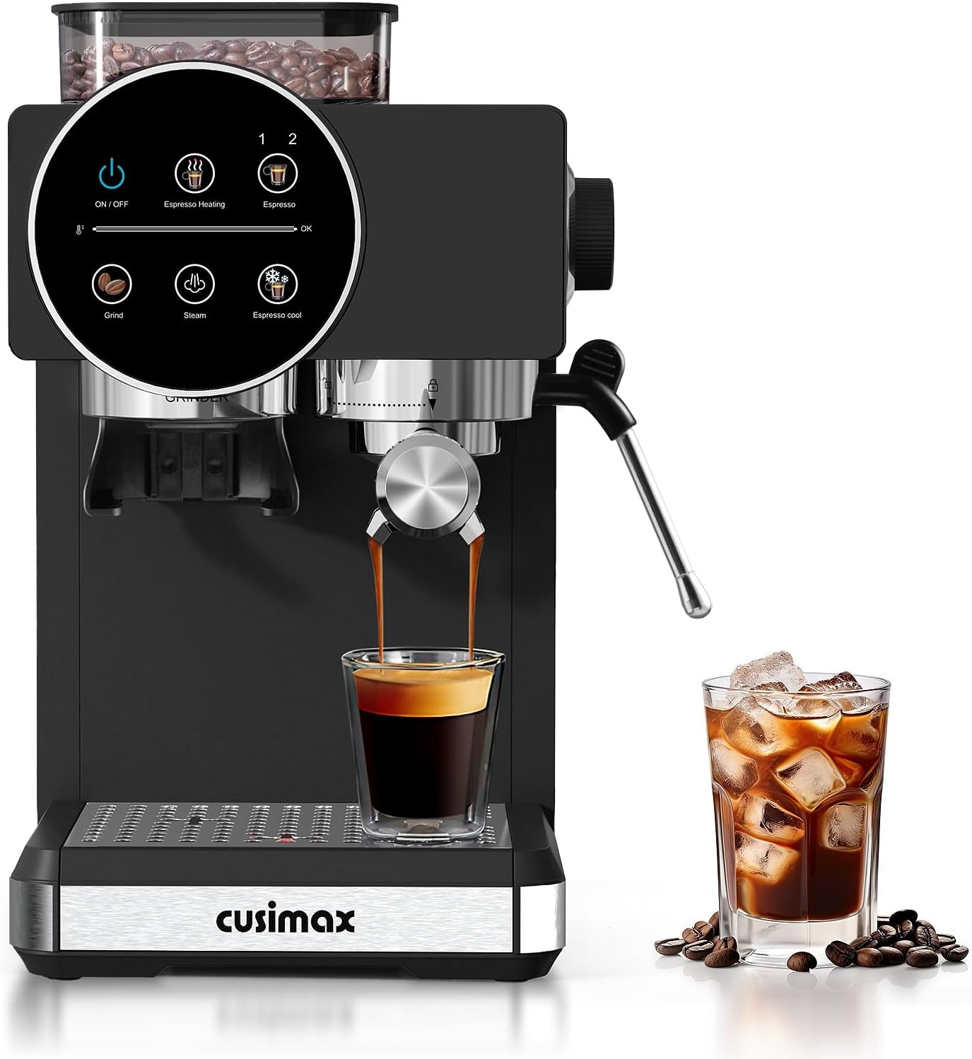 CUSIMAX Espresso Machine with Milk Frother