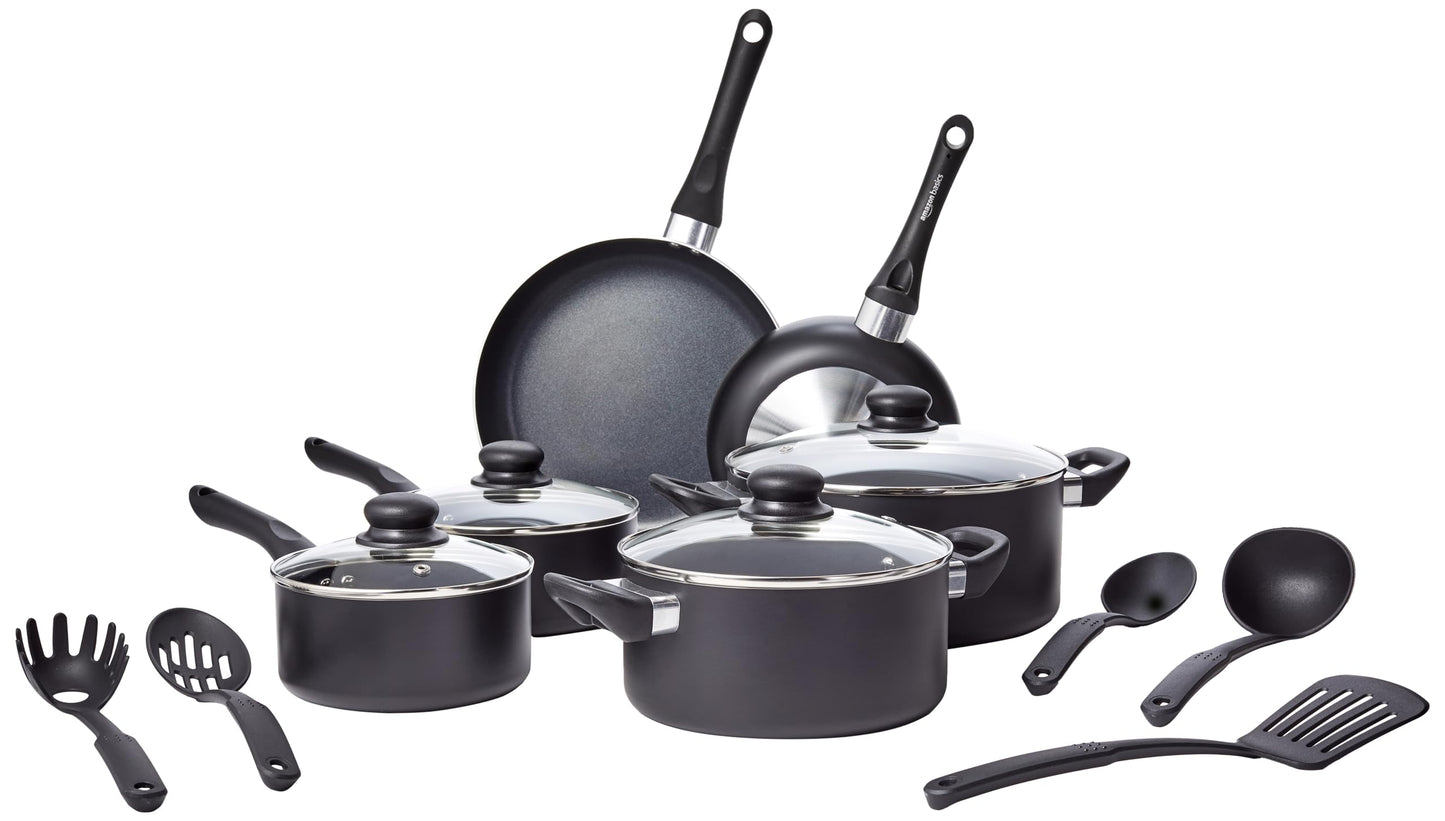 Amazon Basics 3-Pc Nonstick Pan Set