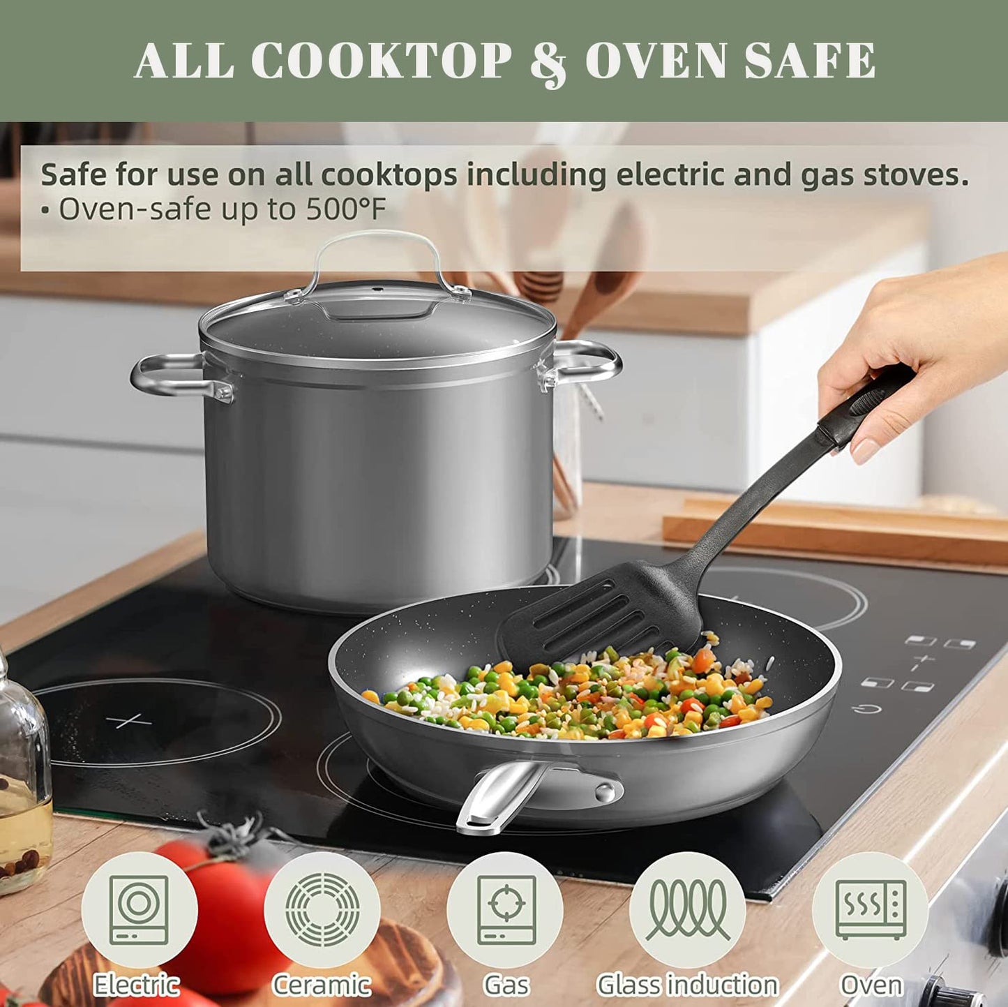 Nuwave 3-Pc Ceramic Fry Pan Set