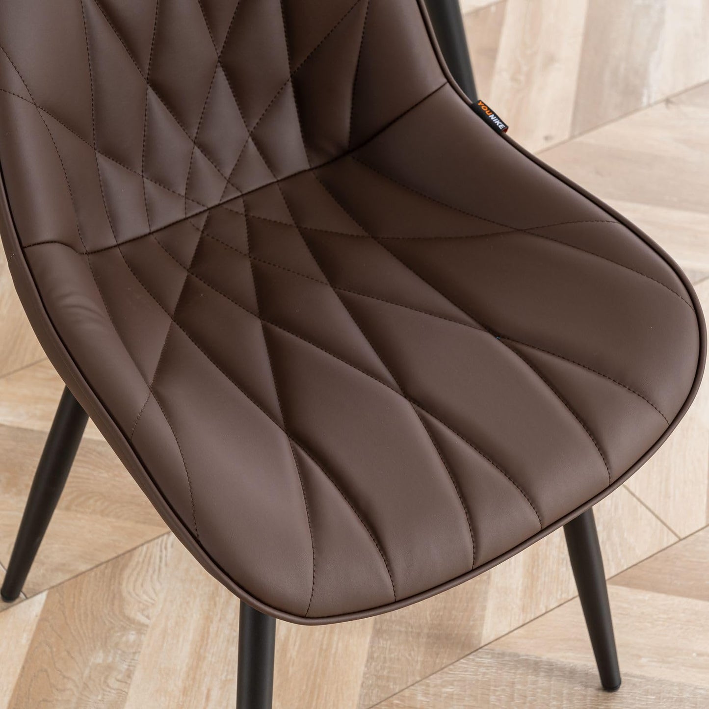 2 Modern White Dining Chairs