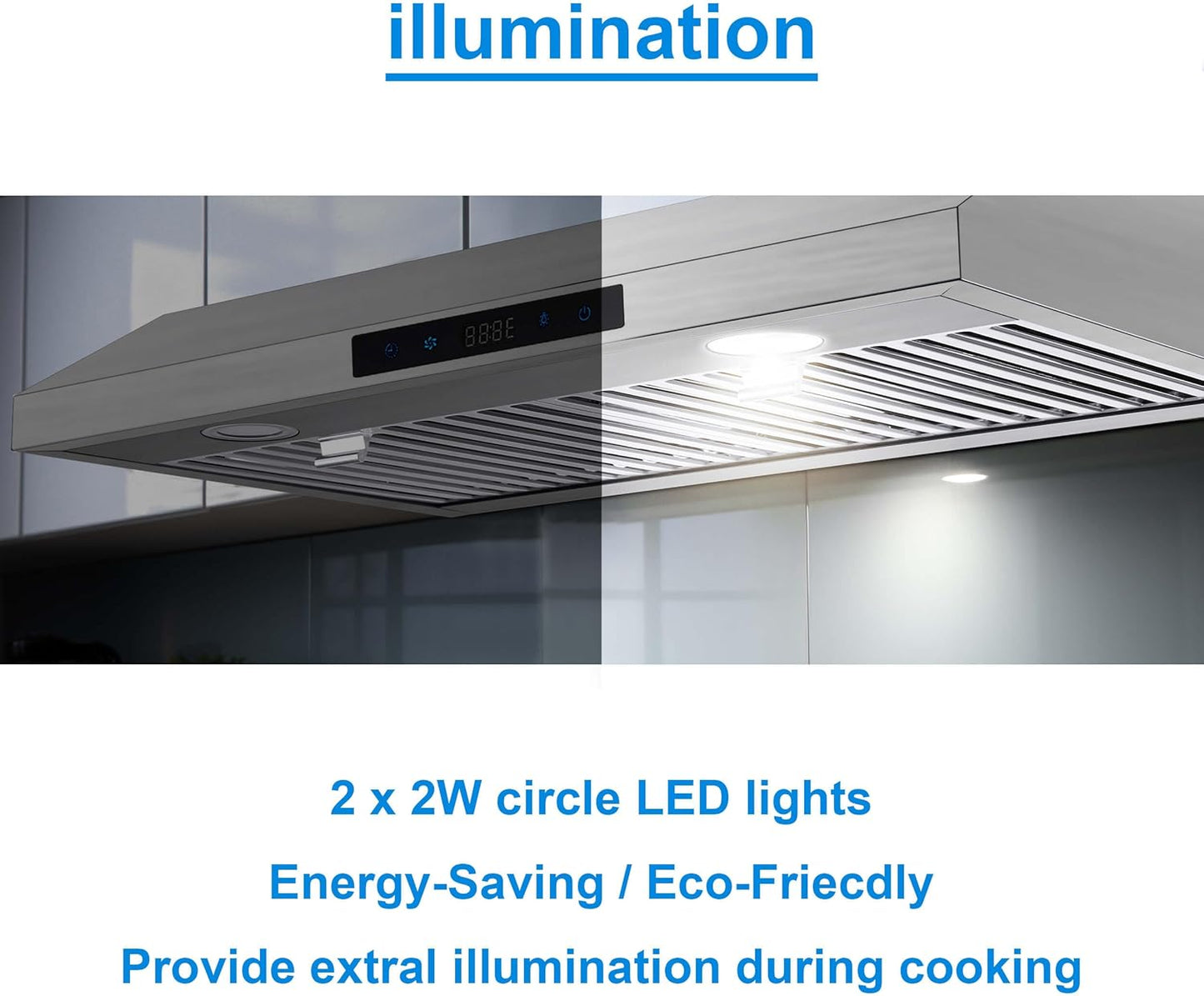 SNDOAS 30" Kitchen Range Hood – Stainless Steel