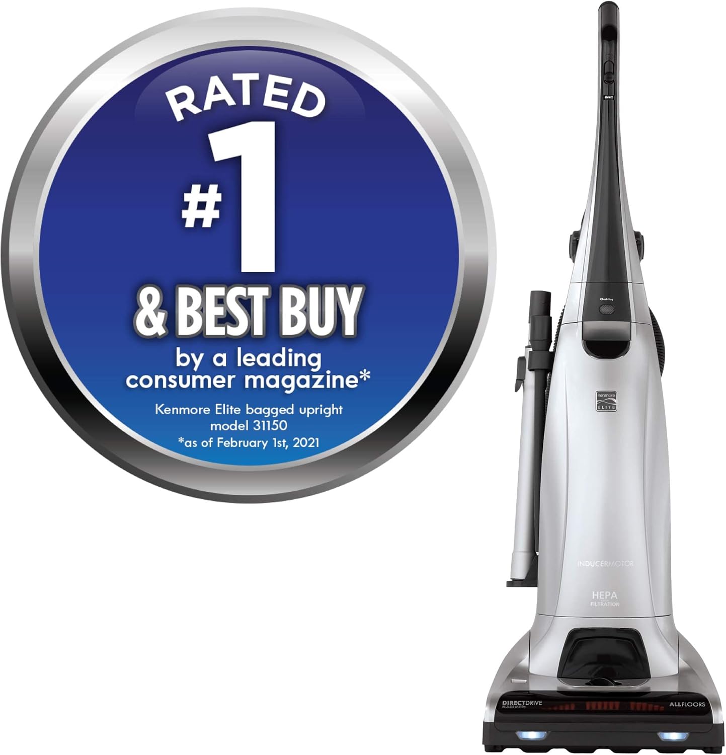 Kenmore Elite Upright Vacuum – Silver