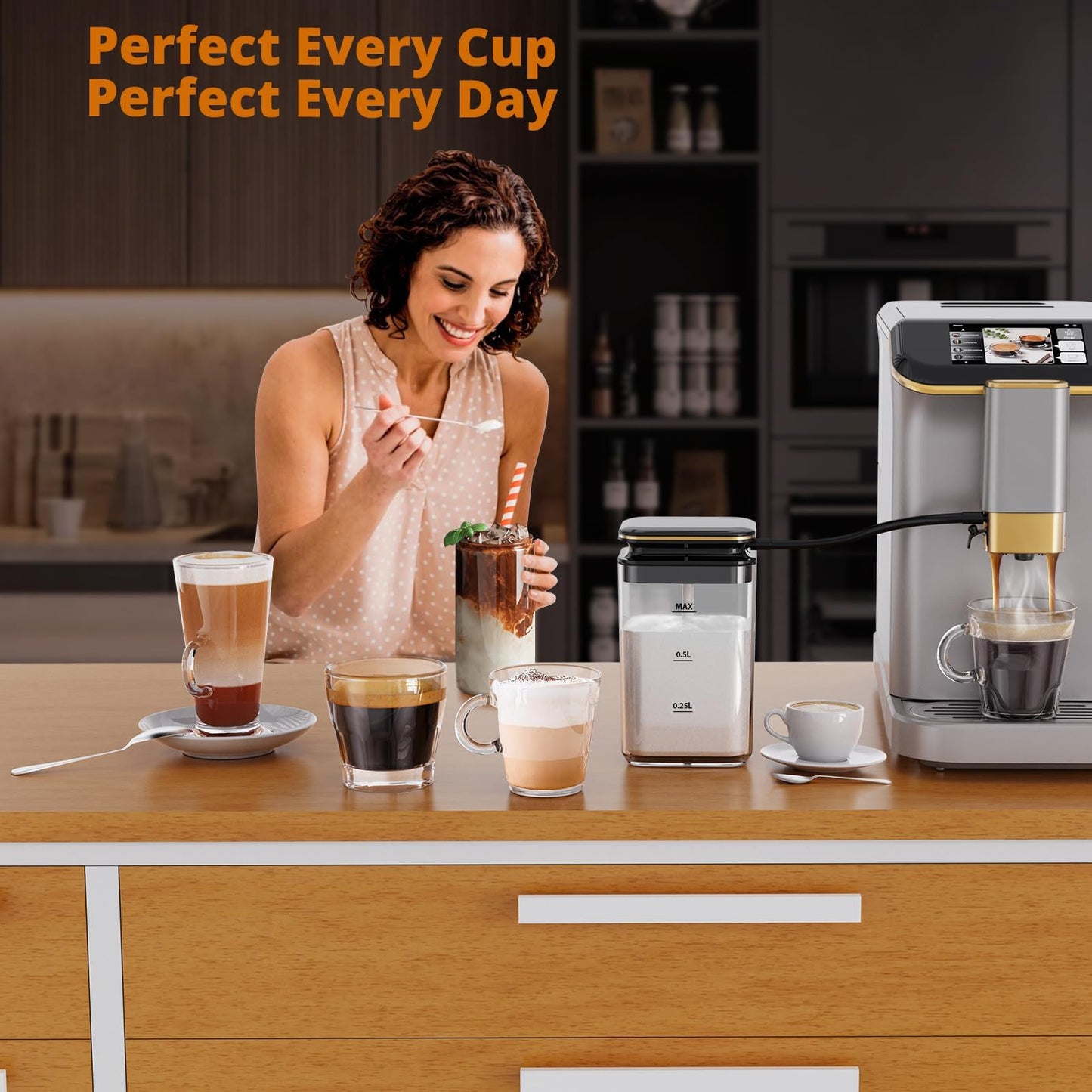 Automatic Espresso Machine with Milk Frother