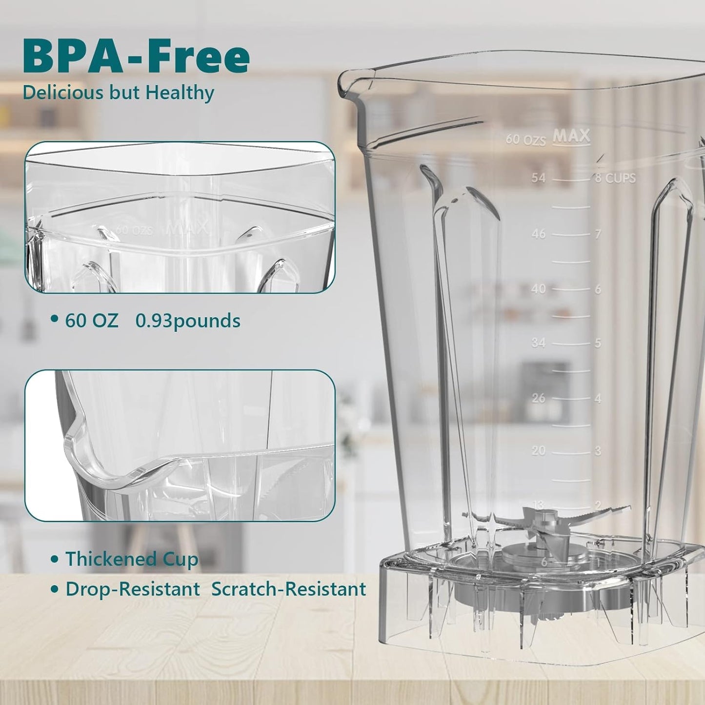 OMMO 1800W Countertop Blender