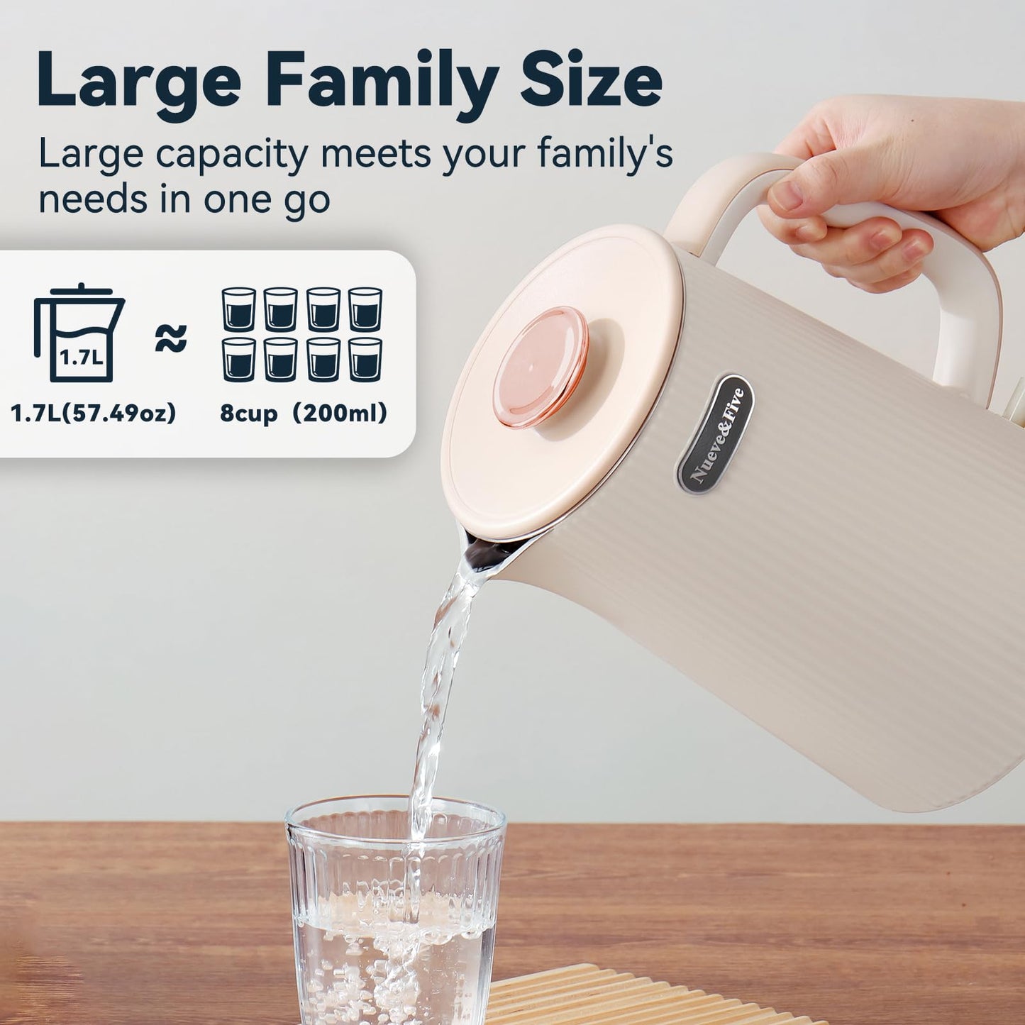1.7L Electric Kettle – Nueve\&Five