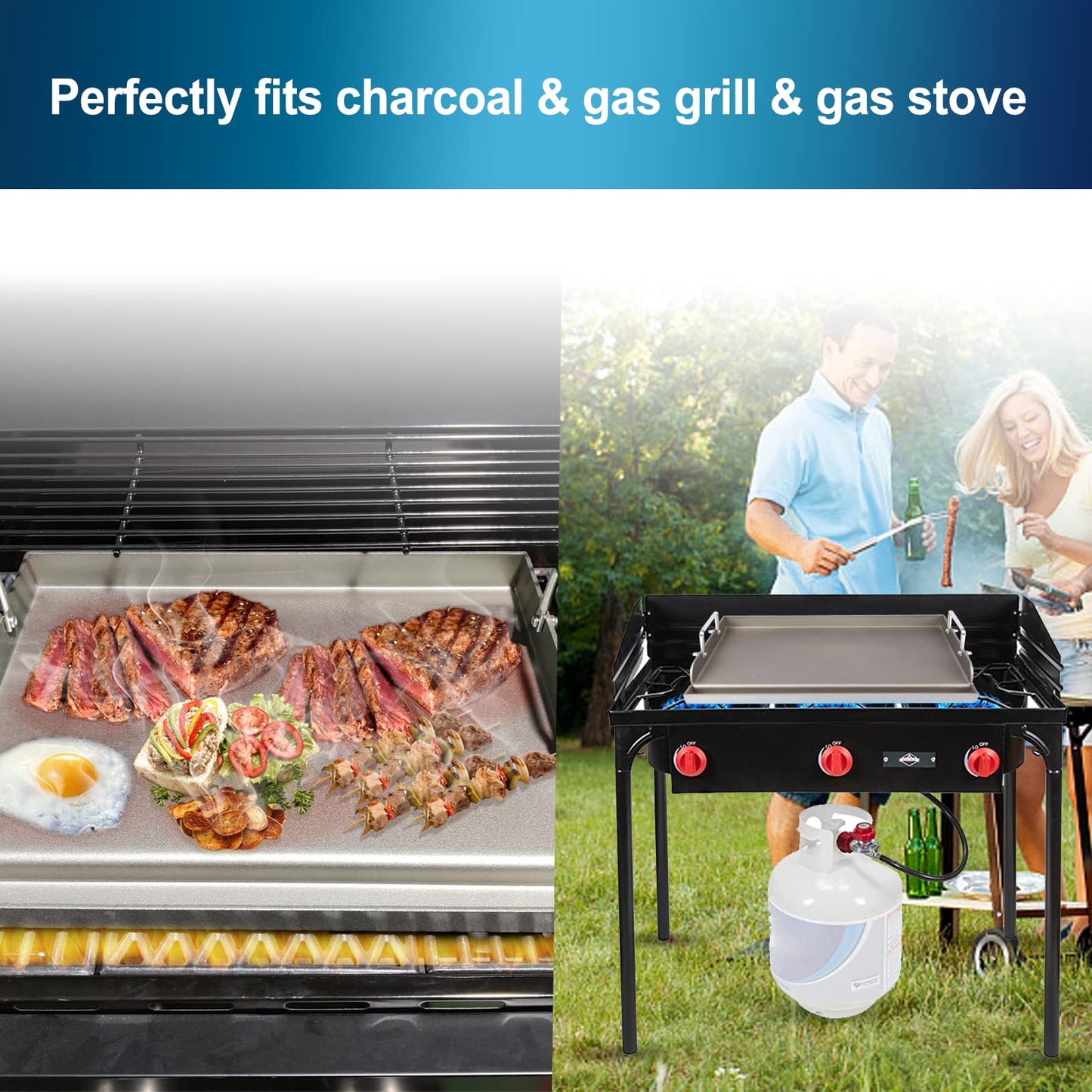 Cast Iron Nanoceramic Grill Griddle