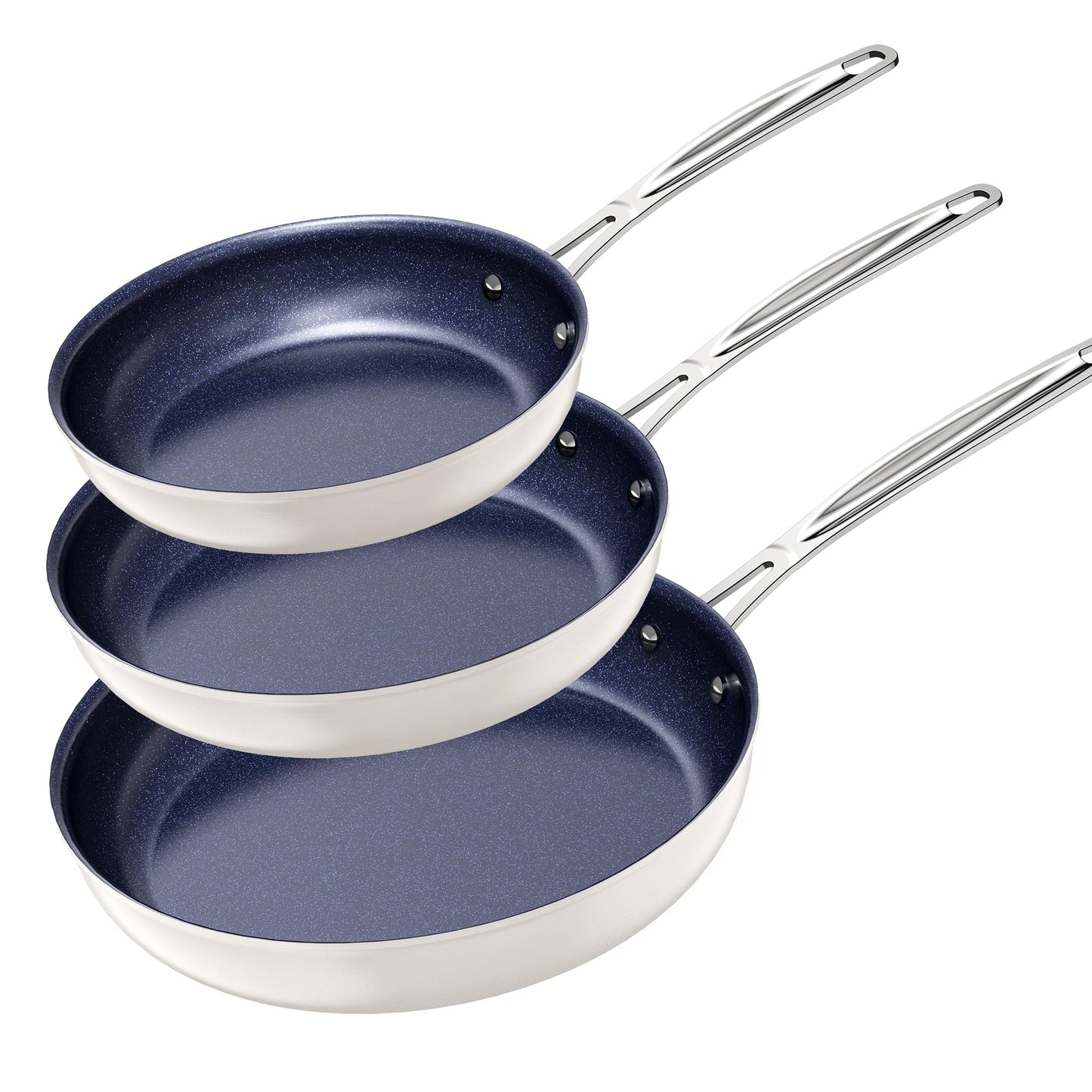 Nuwave 3-Pc Ceramic Fry Pan Set