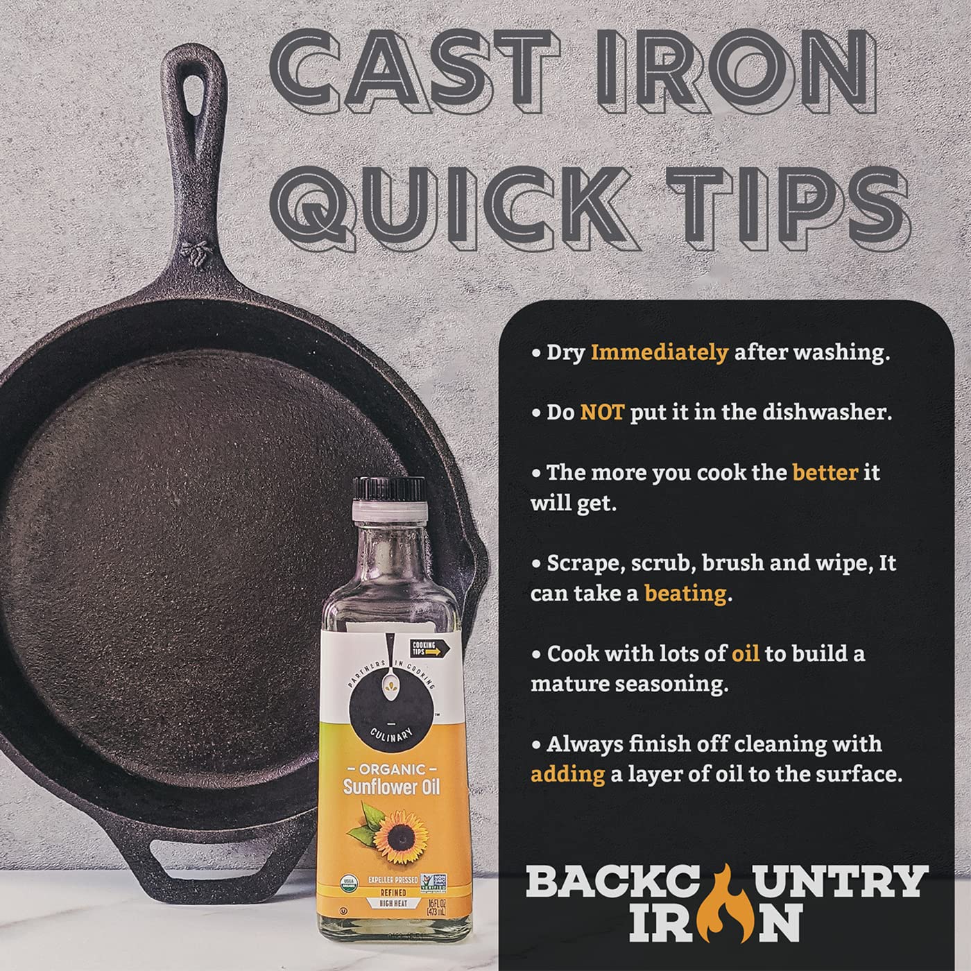 Backcountry 12" Cast Iron Grill Pan