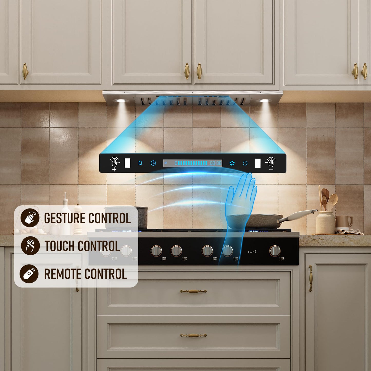 IKTCH 36" Kitchen Range Hood – Stainless Steel