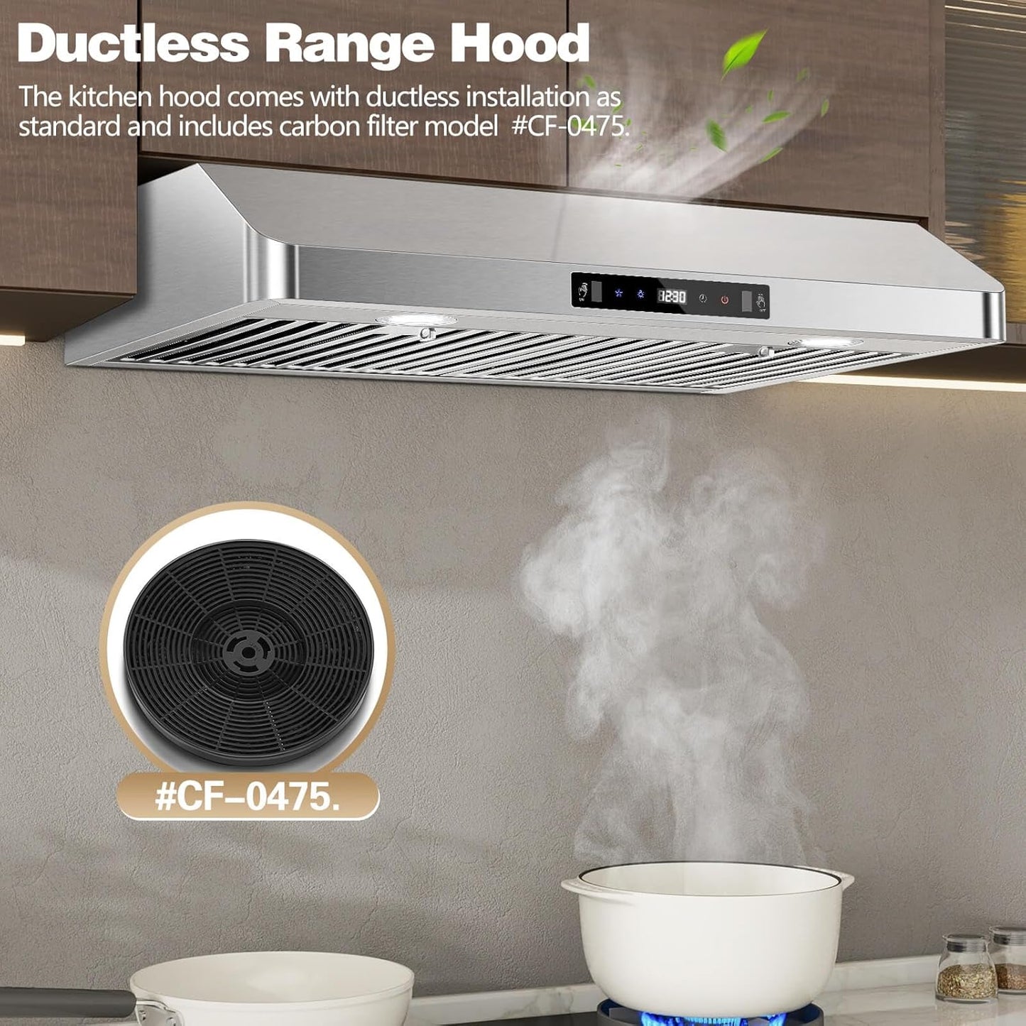 SNDOAS 30" Kitchen Range Hood – Stainless Steel