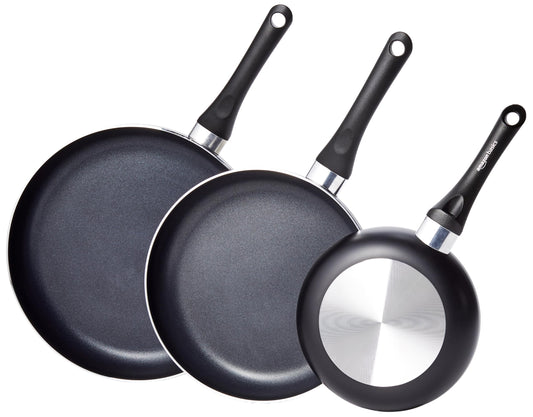 Amazon Basics 3-Pc Nonstick Pan Set
