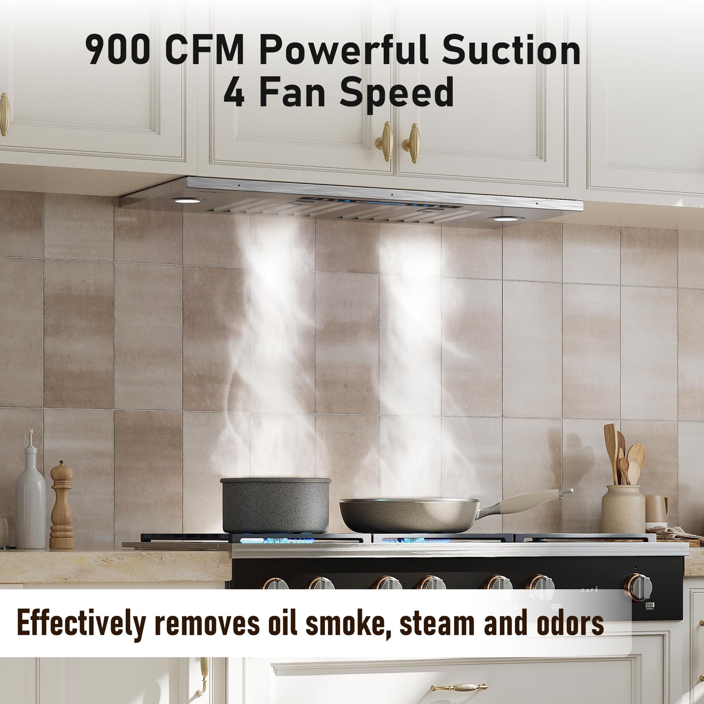 IKTCH 36" Kitchen Range Hood – Stainless Steel