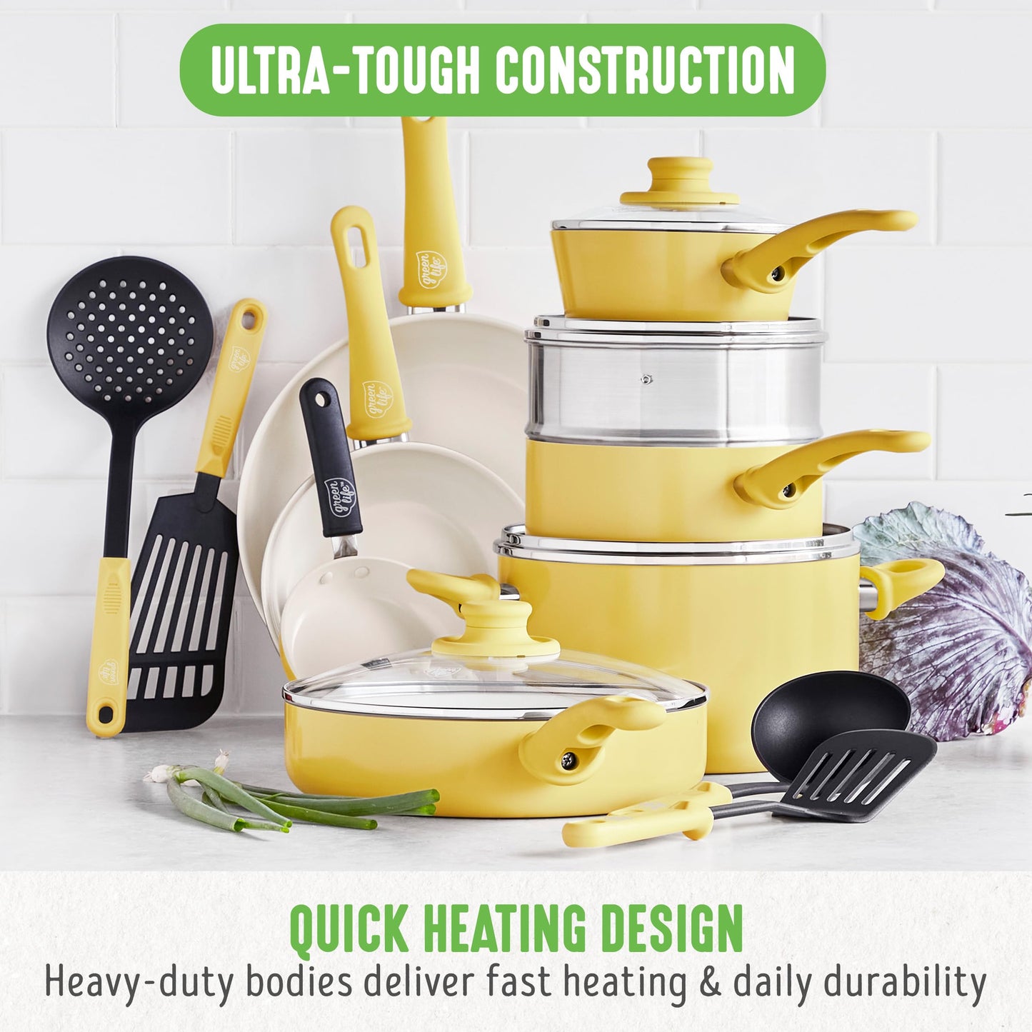 GreenLife 16-Pc Nonstick Cookware Set