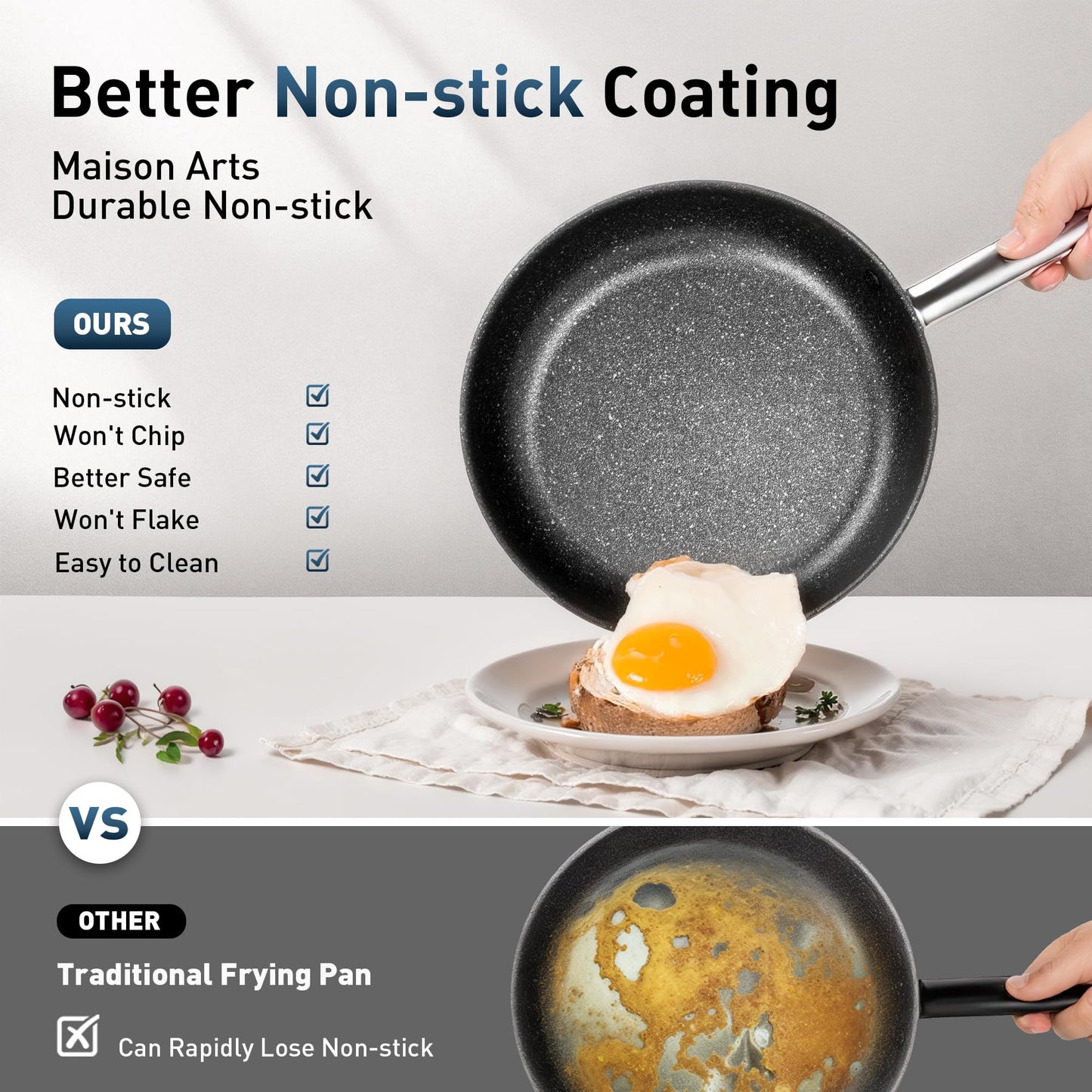 MAISON ARTS 2-Pc Fry Pan Set