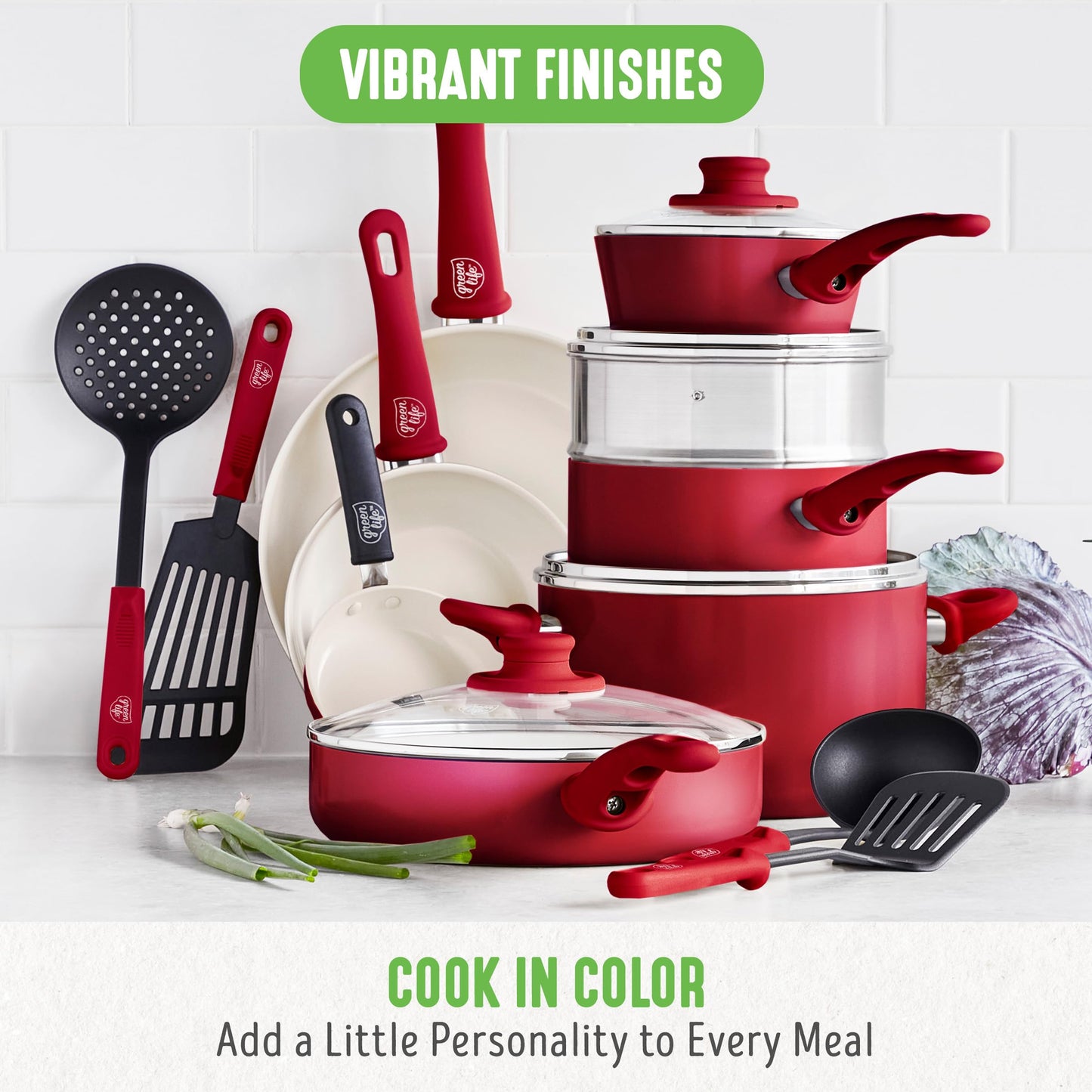 GreenLife 16-Pc Nonstick Cookware Set