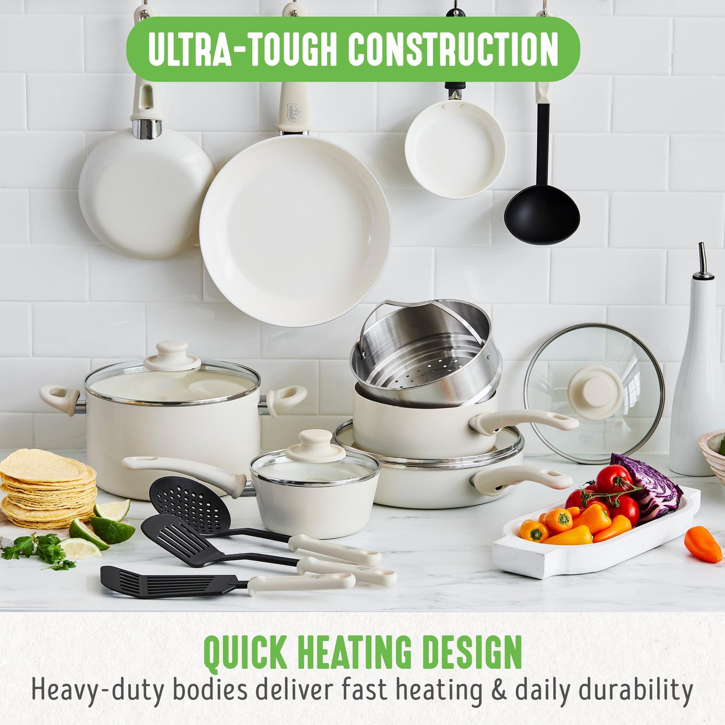 GreenLife 16-Pc Nonstick Cookware Set