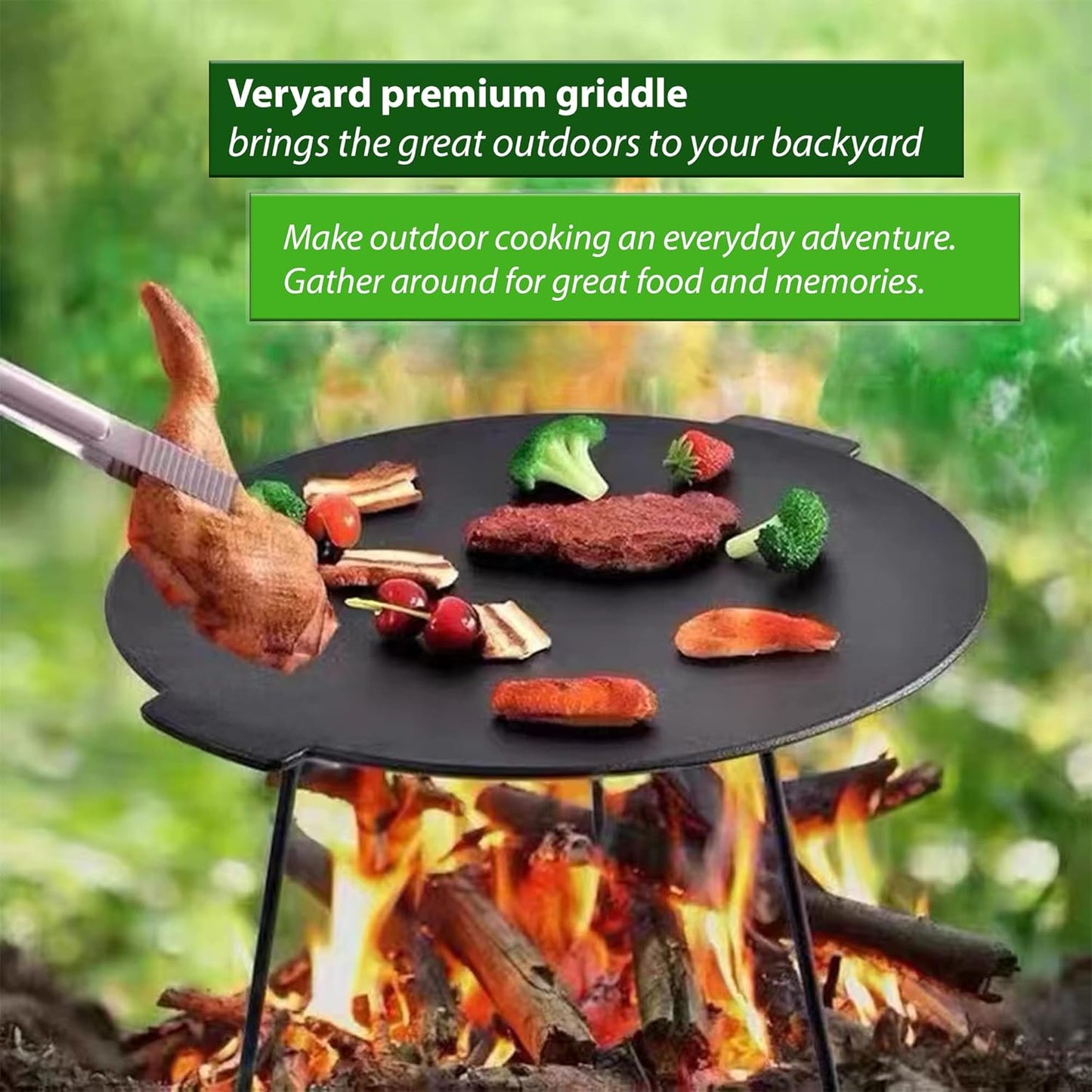 18" Cast Iron Campfire Griddle