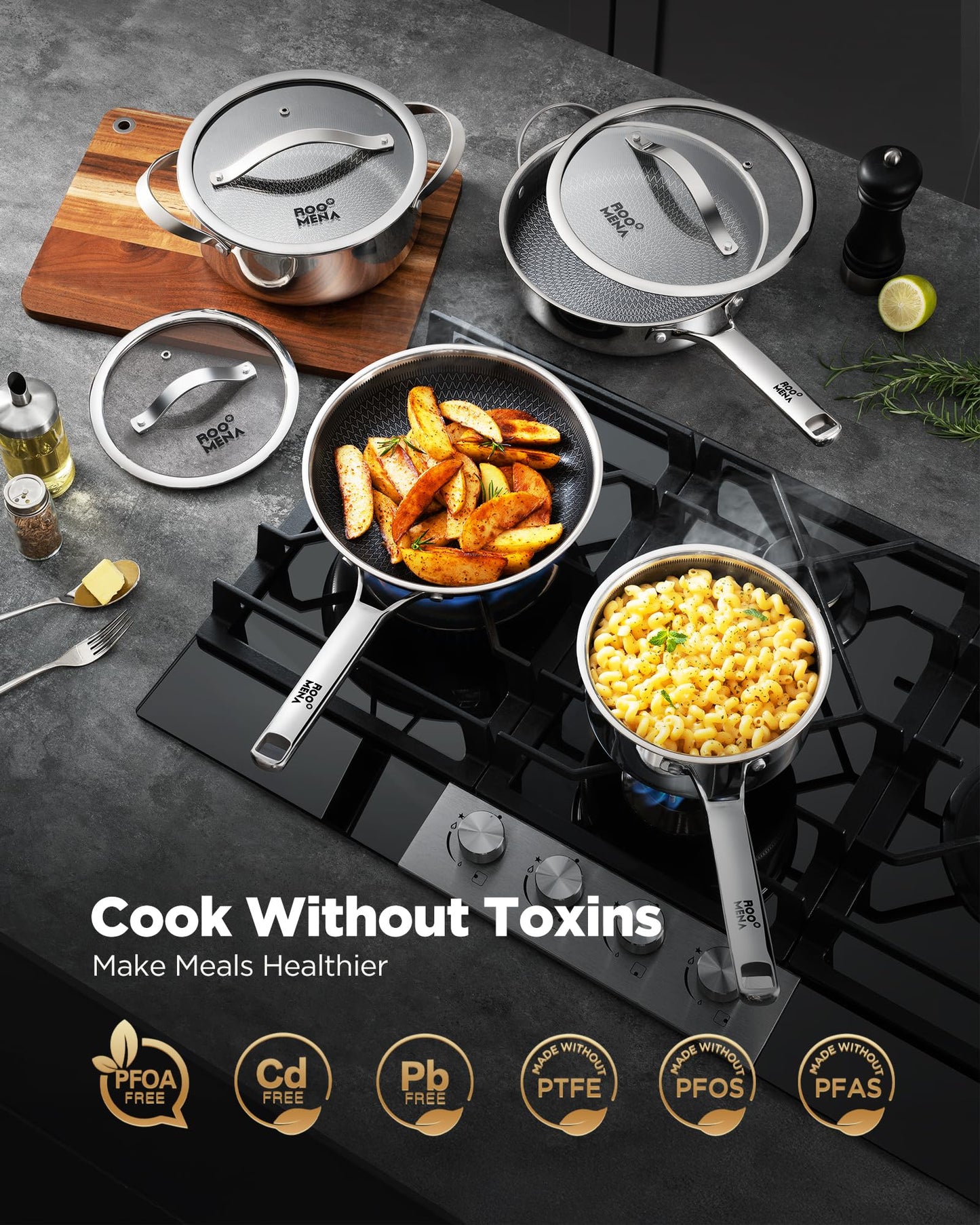 10-Pc Stainless Steel Cookware