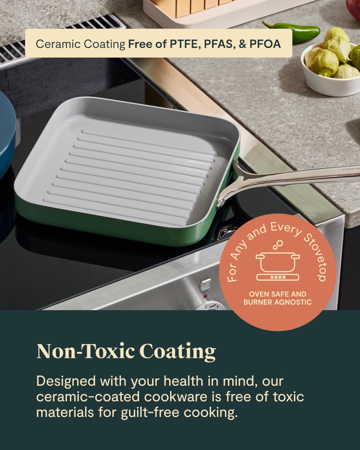 Caraway 11" Ceramic Grill Pan