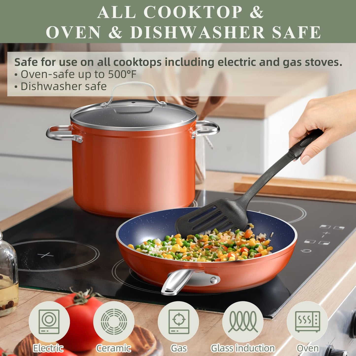 Nuwave 3-Pc Ceramic Fry Pan Set
