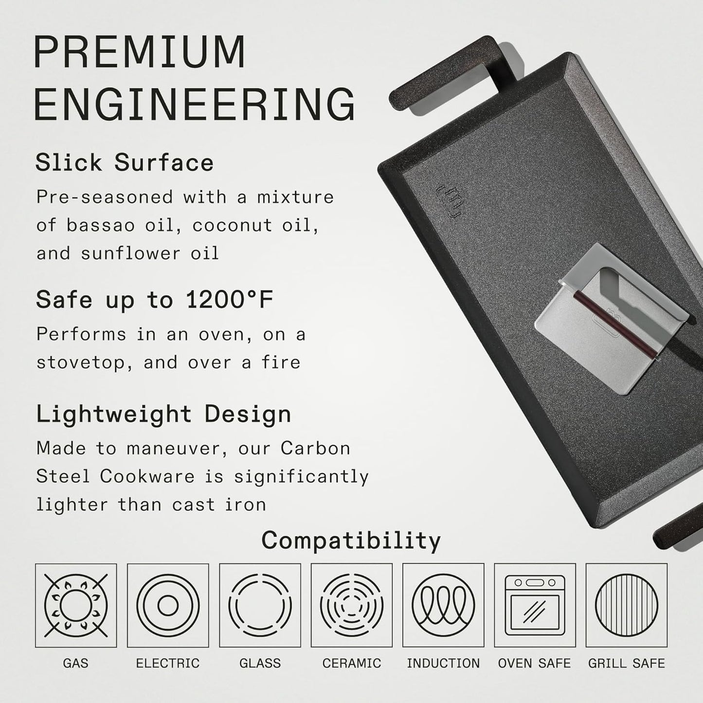 Made In Carbon Steel Griddle & Press