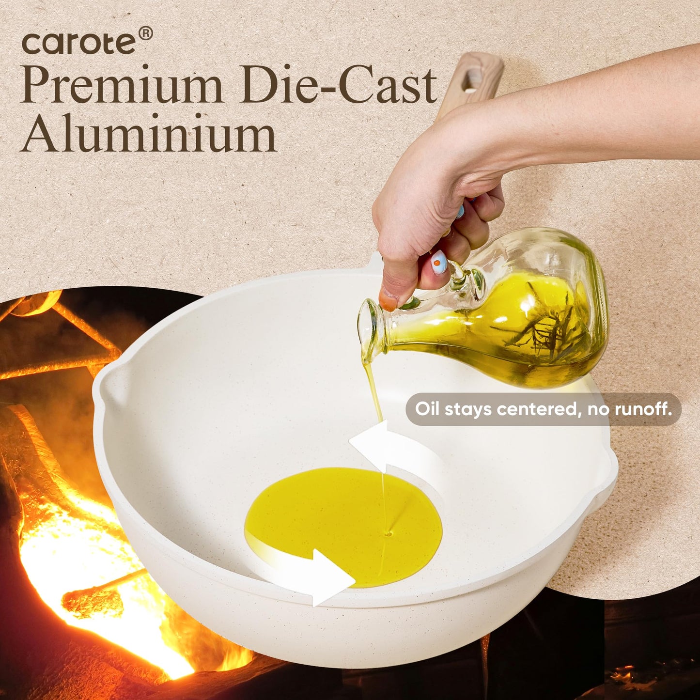 CAROTE 14-Pc Ceramic Cookware