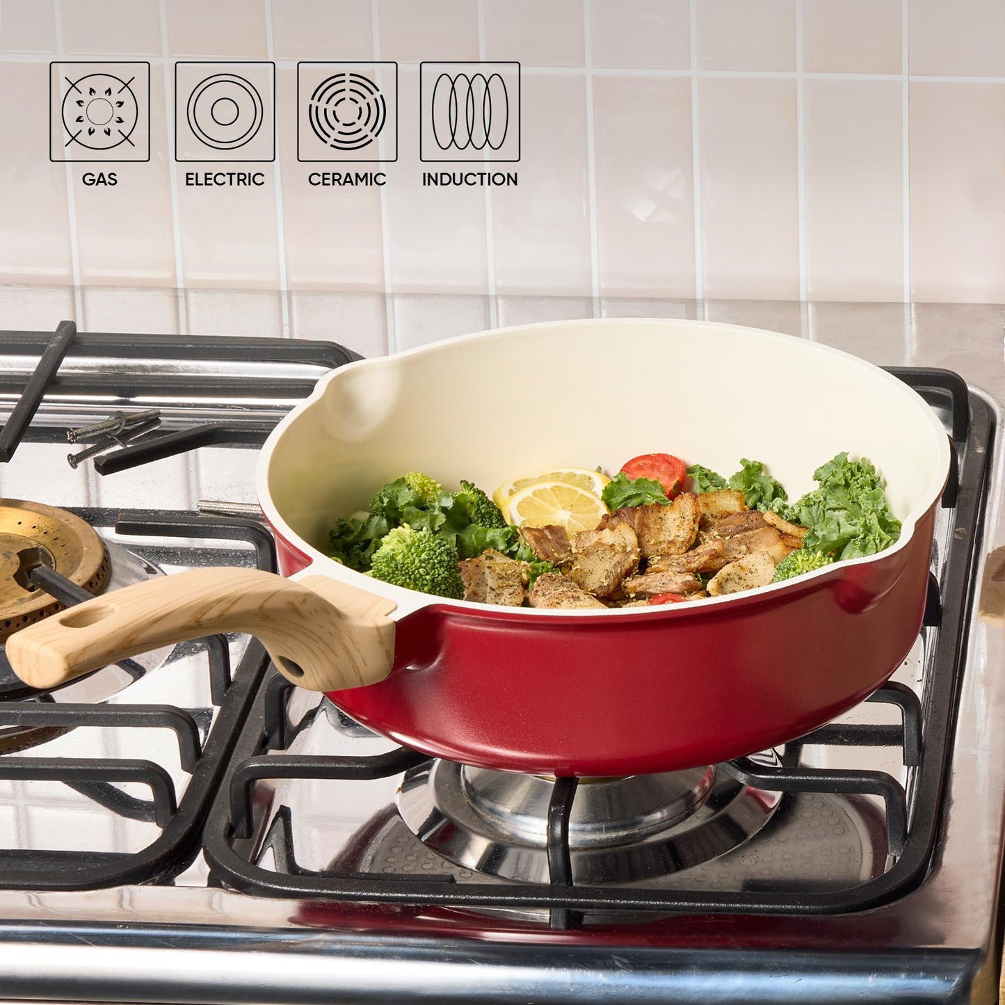CAROTE 14-Pc Ceramic Cookware