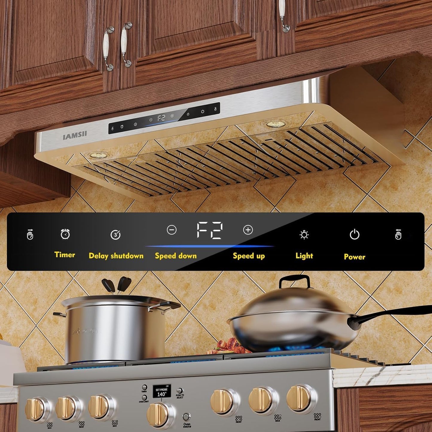30" Kitchen Range Hood – Stainless Steel