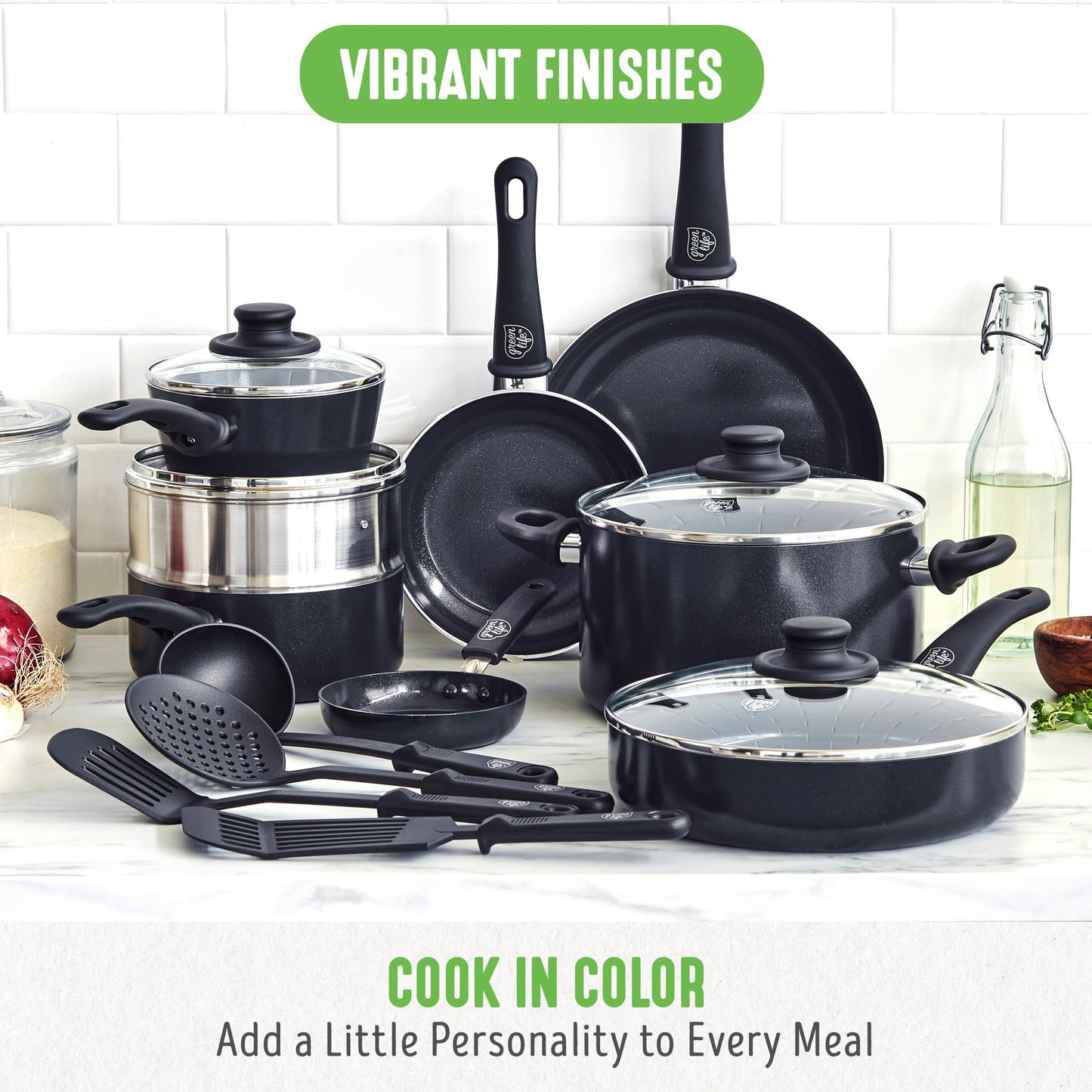 GreenLife 16-Pc Nonstick Cookware Set