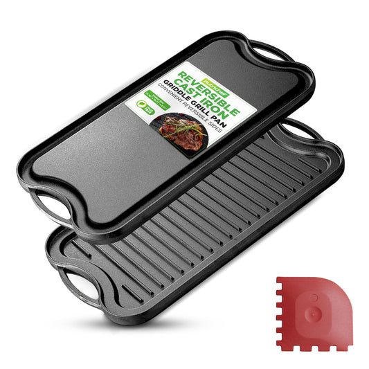 NutriChef 18" Cast Iron Griddle