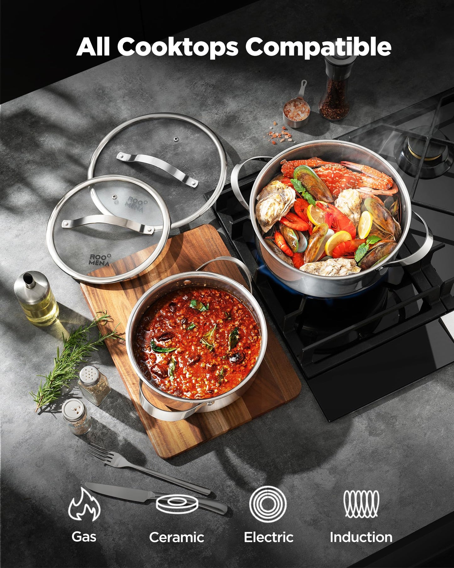 10-Pc Stainless Steel Cookware