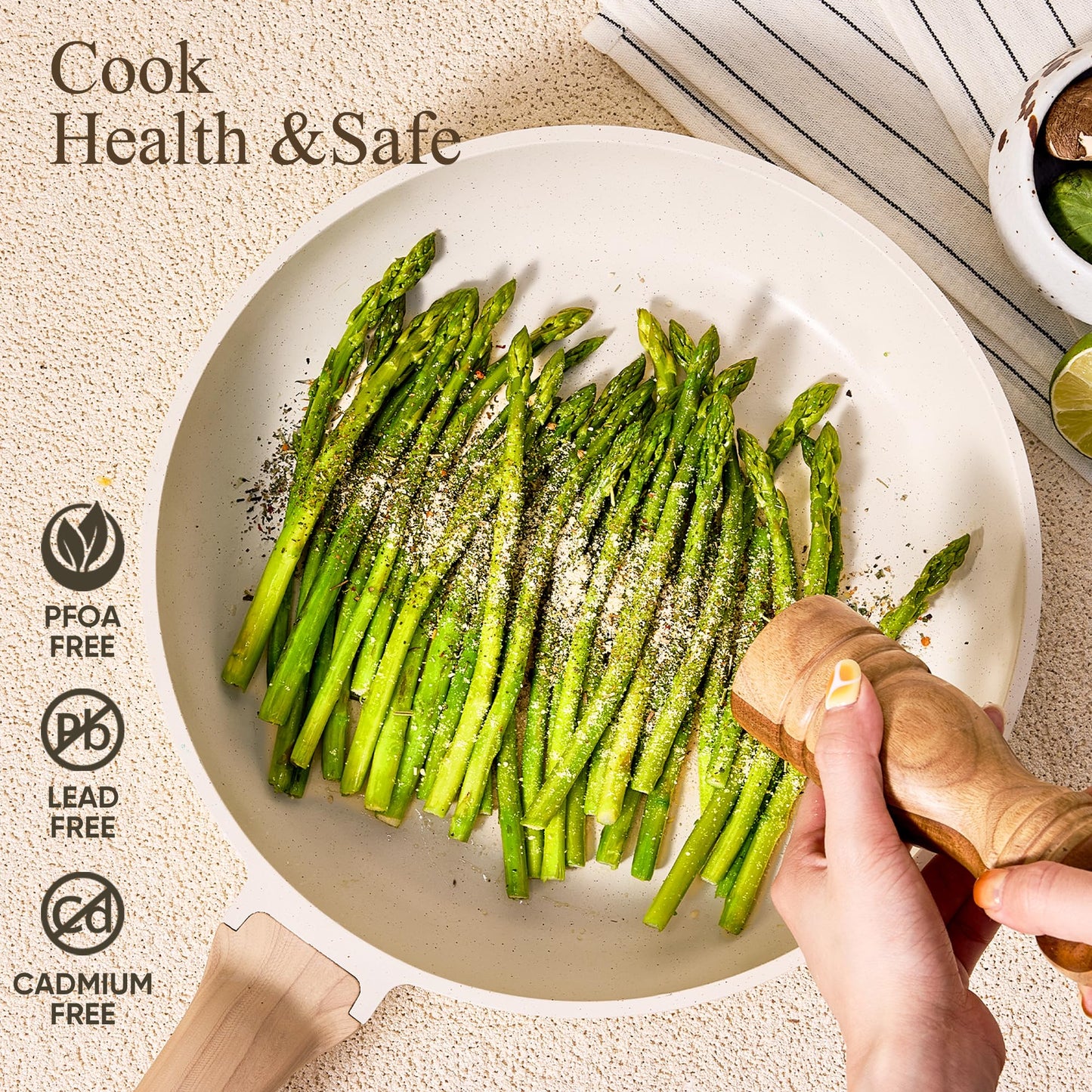 CAROTE 14-Pc Ceramic Cookware